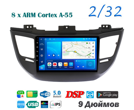 Topway TS18 2+32GB 8 ядер для Hyundai Tucson 2015+