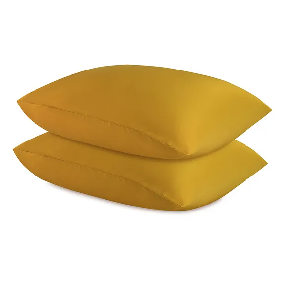 Комплект постельного белья из премиального сатина горчичного цвета из коллекции essential, 150х200 см