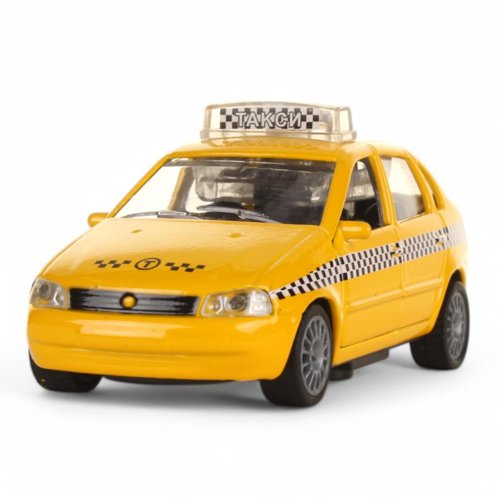 Модель ин. мет. "Lada Калина такси" 12см, свет/звук, откр. дв. в коробка CT1049WB-T (48) (Технопарк)