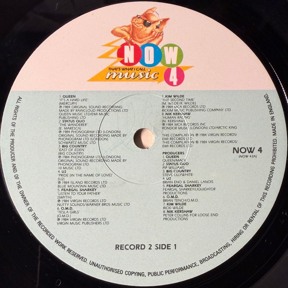 Сборник Now That's What I Call Music 4 2LP (Англия 1984г.)