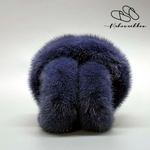 Наушники из норки | Сине-сереневый