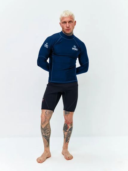 Футболка рашгард лонгслив Sargan Агидель UPF 50+ мужская темно-синяя