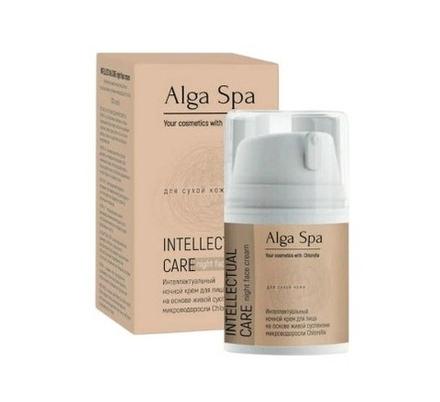 Крем для лица Интеллектуальный Ночной Для сухой кожи, ТМ ALGA SPA