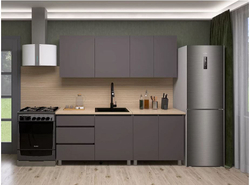 Кухонный гарнитур Den 2,0м Графит серый/Дуб Сонома