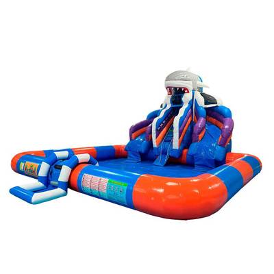 Надувной наземный аквапарк «Акула», 8*7*4,5 м