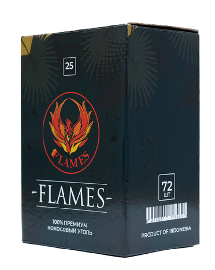 Уголь кокосовый Flames 25мм