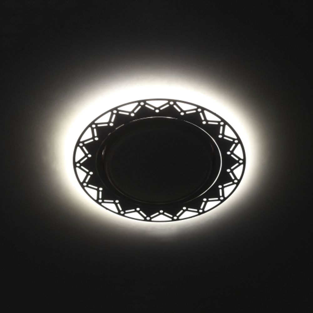 DK LD27 WH/WH Светильник ЭРА декор cо светодиодной подсветкой GX53, белый/белый