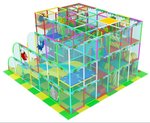 Уличный лабиринт "Детское раздолье" 70,5 м² (8,6*8,2*4,9 м)