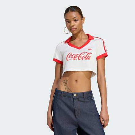 ADIDAS X COCA-COLA Укороченная футболка, белый