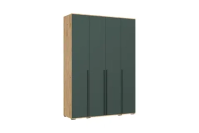 Шкаф 4-х створчатый Норд дуб крафт / изумрудный