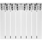 Радиатор биметаллический ROMMER Plus Bm 500 - 8 секций (подключение боковое, цвет белый)