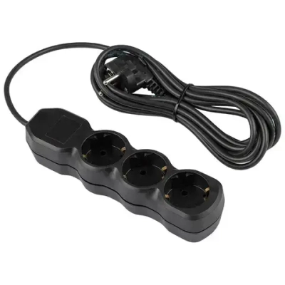 Удлинитель ENGY "Гранд" 5мроз. с заземлением (ПВС 3,75) черный