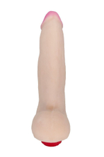 LOVETOY HUMAN FORM 20,5 см – реалистичный вибратор из NeoSkin с мошонкой и вибрацией, телесный