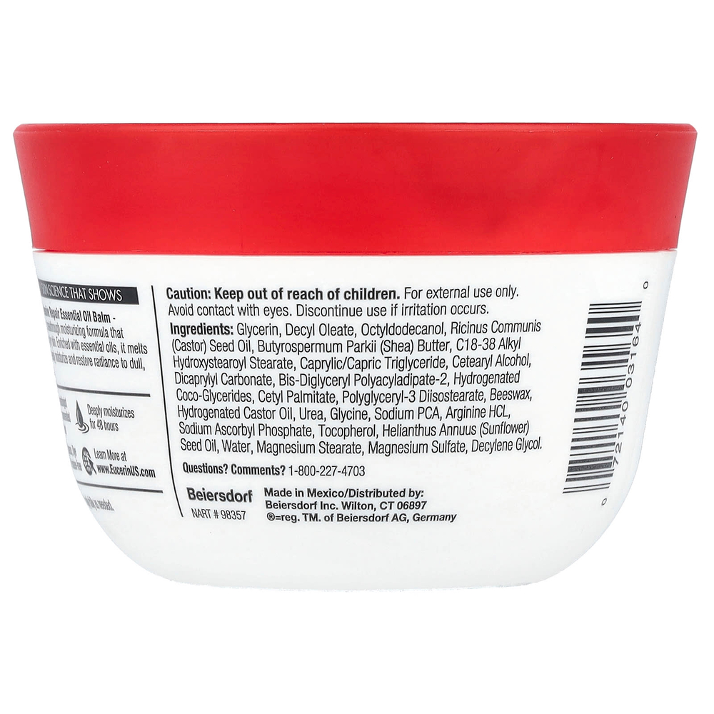 Eucerin, Бальзам с эфирным маслом для интенсивного восстановления, без отдушек, 198 г (7 унций)