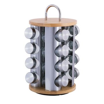 Набор ёмкостей для специй 16 шт. Kamille КМ-7044 на круглой подставке