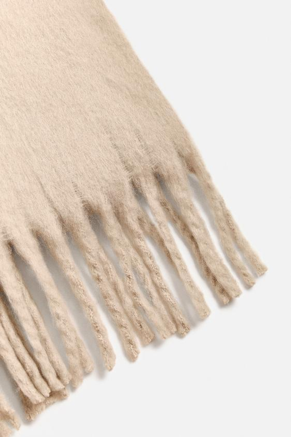 ZARA ШАРФ ИЗ РЕЛЬЕФНОЙ ТКАНИ, БЕЖЕВЫЙ