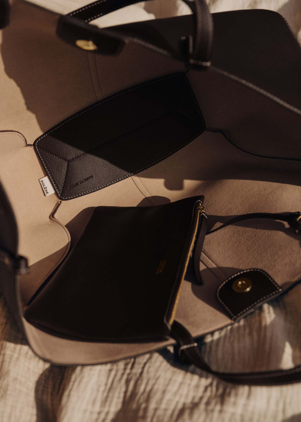 Сумка Polene Cyme EDITION TEXTURED EBONY