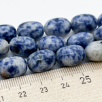 Содалит бусины, размер около 14*10 мм, цена за набор 6 шт