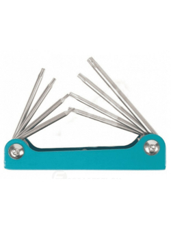 Набор ключей TORX складной 8пр.(Т5-Т10, Т15, Т20) Forsage F-5087F