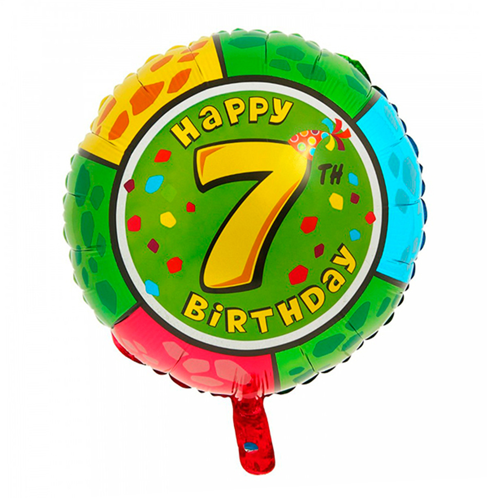 Шар-круг Happy Birthday с цифрой