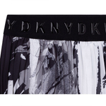 Юбка DKNY Принт: черно-серо-белый/Пояс: черная резинка с логотипами (Девочка)