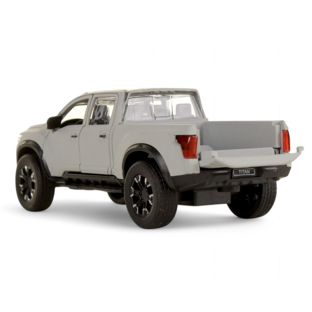 Модель ин. мет. "Nissan Titan Warrior. Полиция" 12,5см, дв, багаж, серый. TITAN-13MAT-GY (Технопарк)