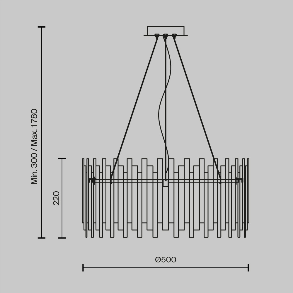Подвесной светильник Maytoni MOD136PL-06BS