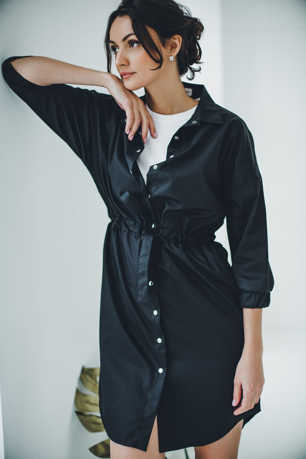 Халат женский м182 toray стретч черный55