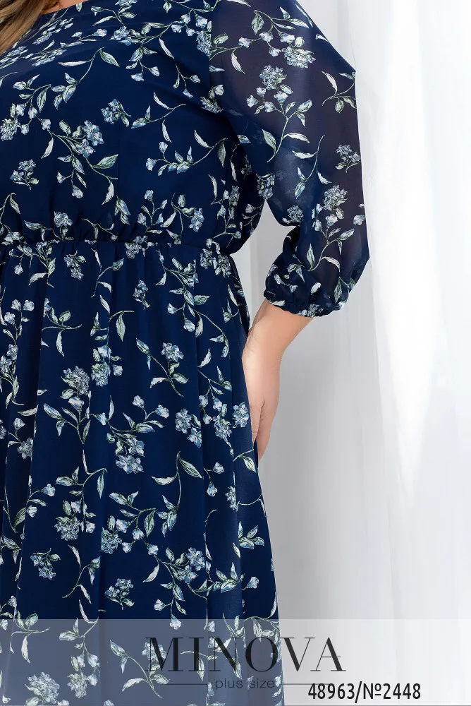 Платье 2448-темно-синий Minova