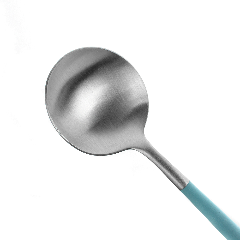 Набор столовых приборов на 6 персон 24 предмета Cutipol Goa matte turquoise в подарочной упаковке