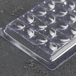 Форма для плитки шоколада пластиковая «Ромбы - лепестки», 18х8 см