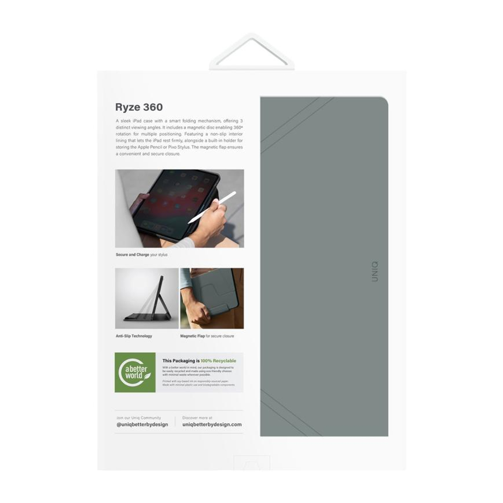 Чехол-трансформер с подставкой Uniq Ryze 360 для iPad Air 13" (M2, M3, M4 | 2024–2026) Есть держатель для Apple Pencil или аналогичного стилуса
