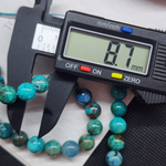 Хризоколла природная, бусины шар 8.5мм