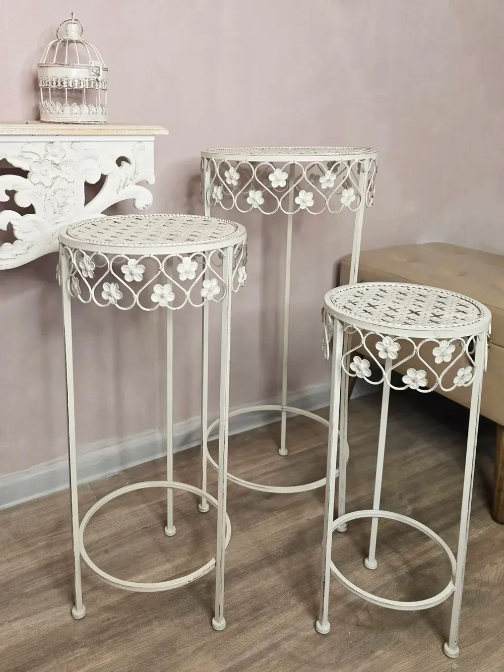 Поставка для цветов напольная металлическая 62 см