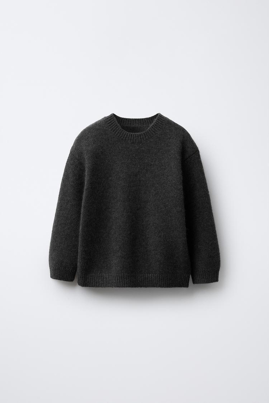 ZARA Х BENSIMON ® ТРИКОТАЖНЫЙ СВИТЕР, ТЕМНЫЙ АНТРАЦИТ