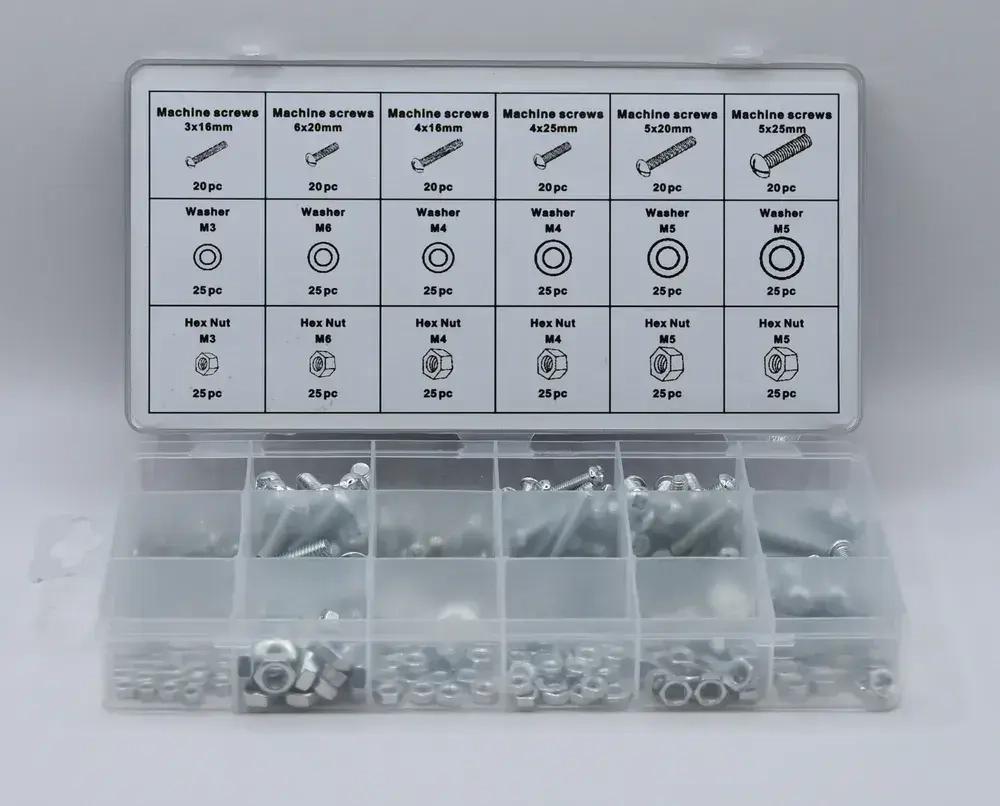 Набор винтов, гаек, шайб, 420 шт