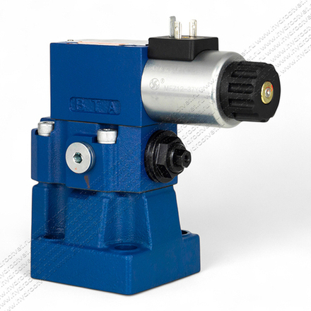 DBW10B2-5X/315CG24N9K4 - Предохранительный клапан Ду10 с давлением настройки до 315 бар, управление - X и Y - внутренние с разгрузкой B = открыт с электроуправлением G24