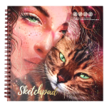 Скетчпад 40л. на гребне 195х195 мм, белый офсет "Зеркало души" (Феникс+)