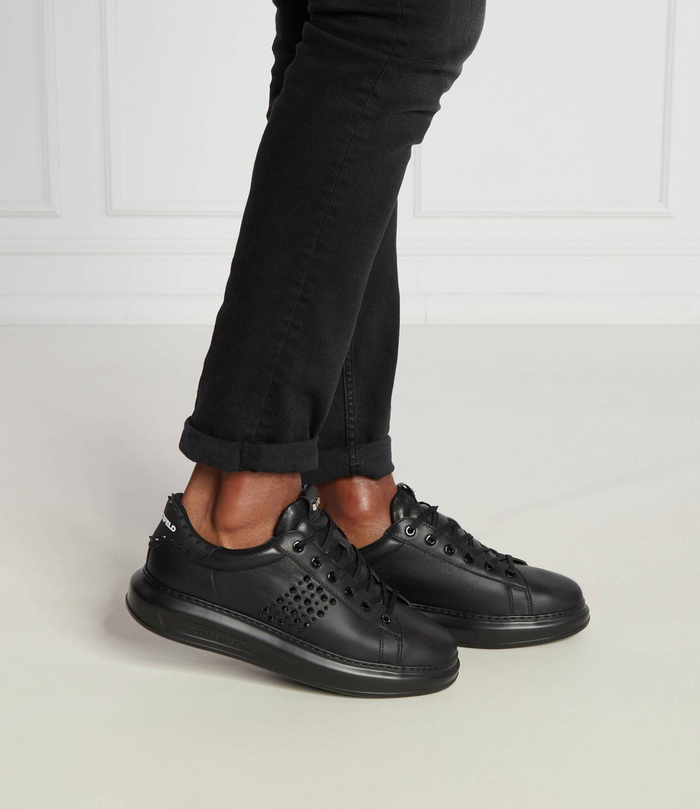 Кожаные кроссовки kapri Karl Lagerfeld - черный(KL52574)