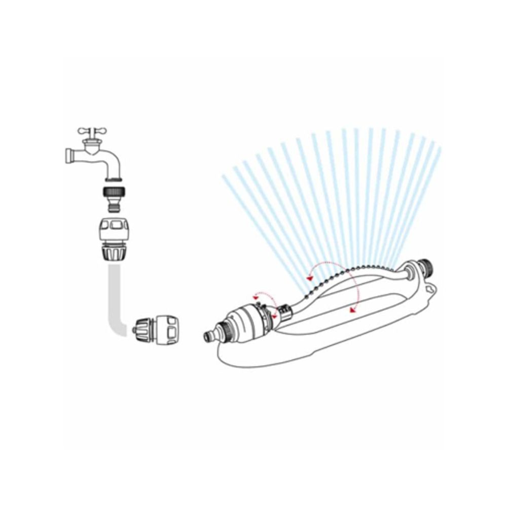 Дождеватель для полива GF GF80005662 осциллирующий с турбиной для огорода SIDERAL | GF