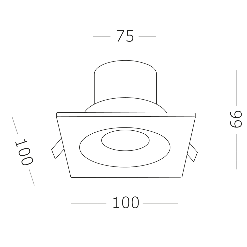 Светильник встраиваемый LED 10W 3000K