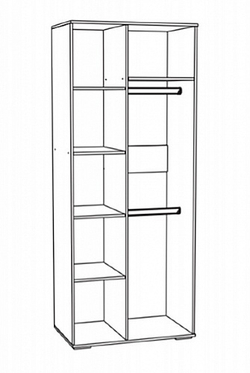 Шкаф двухстворчатый РШ-23 Ричард, орех донской