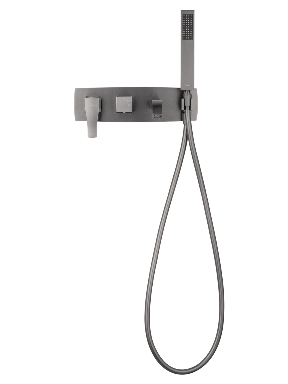 Смеситель для ванны встраиваемый WONZON & WOGHAND FLEX, Темный графит (WW-88889072-BGM)