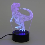 Светильник ночник «3D-Динозавр» на пластиковой подставке, с включателем USB