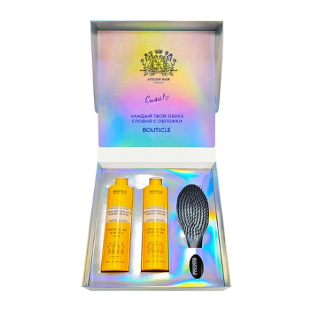 Набор Термозащита (шампунь 300 мл + кондиционер 300 мл + массажная щетка) AH Thermo Defense Therapy Revival