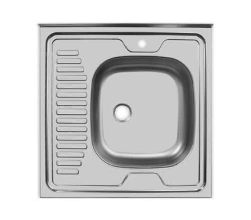 Мойка Юкинокс Стандарт STD600.600 ---4C 0R- (правая)+Выпуск малый без перелива в комплекте с сифоном