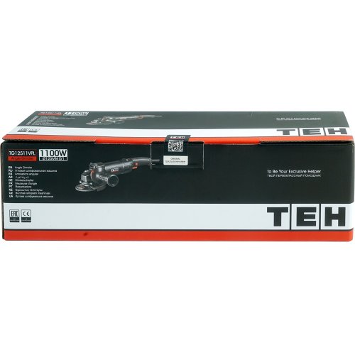 УШМ с регулировкой оборотов, длинная рукоятка 125мм TEH TG12511VPL