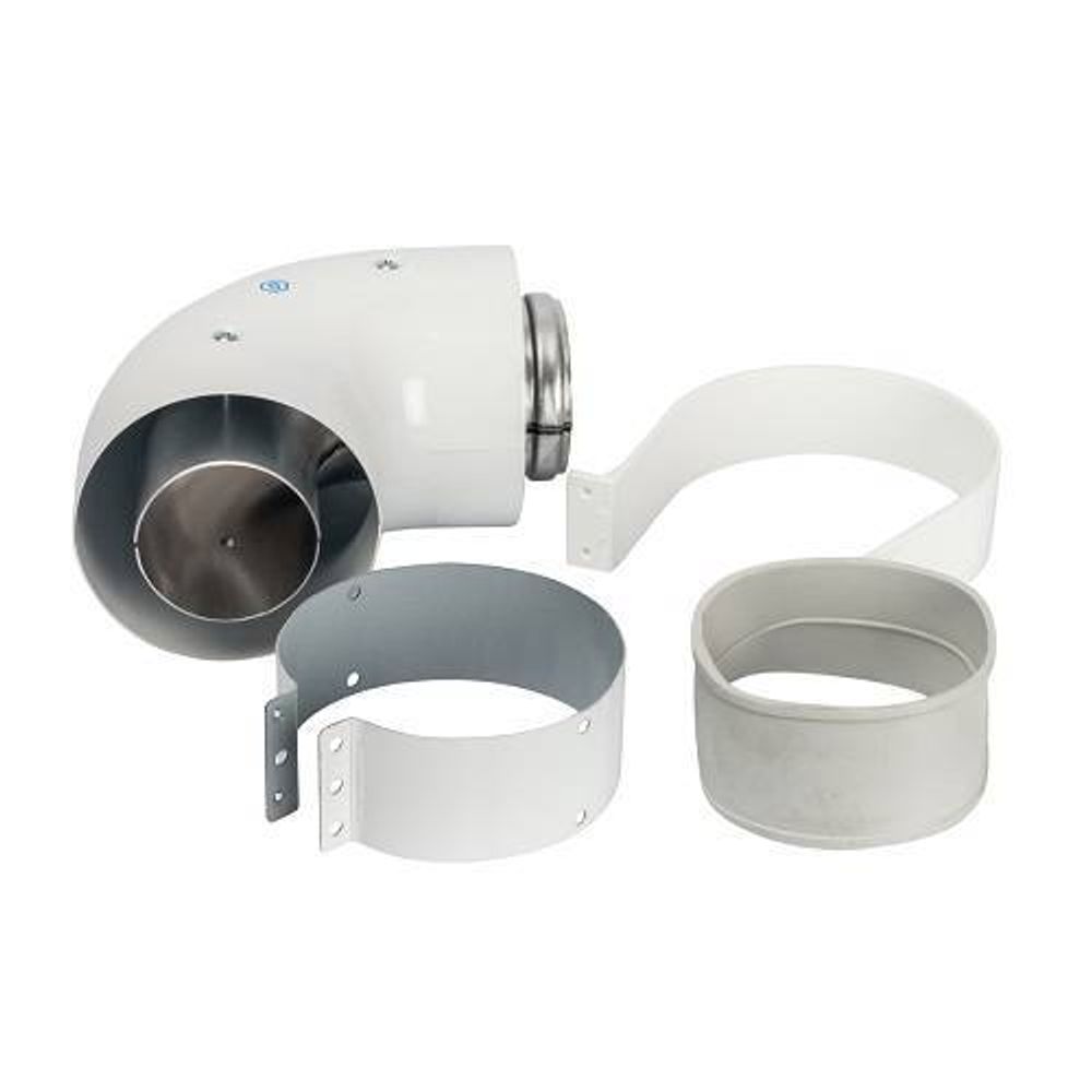 Адаптер для котла угловой для коаксиального дымохода STOUT D60/100 мм (для Vaillant, Protherm)
