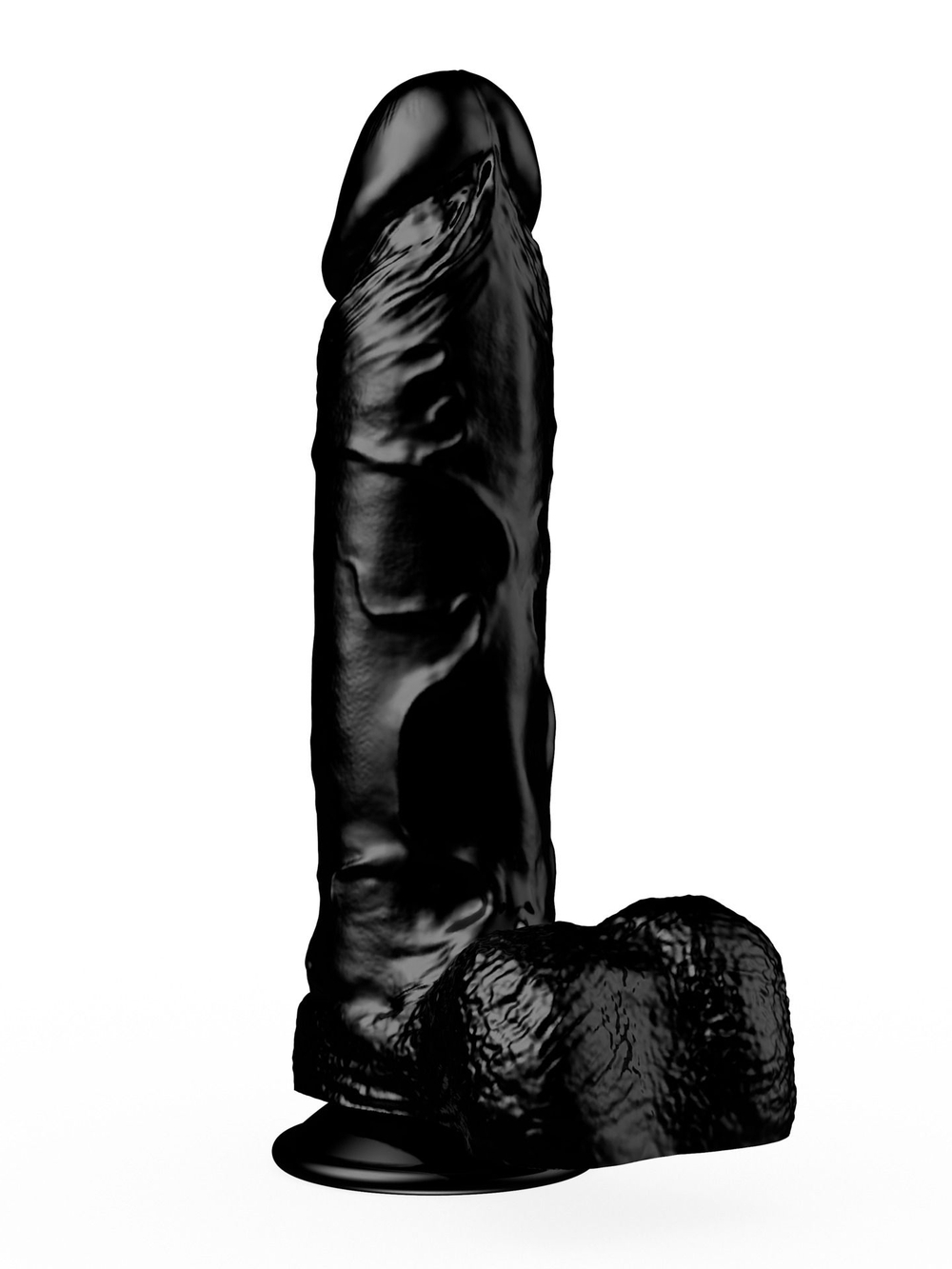 Фаллоимитатор LOVETOY чёрный на присоске 19 см