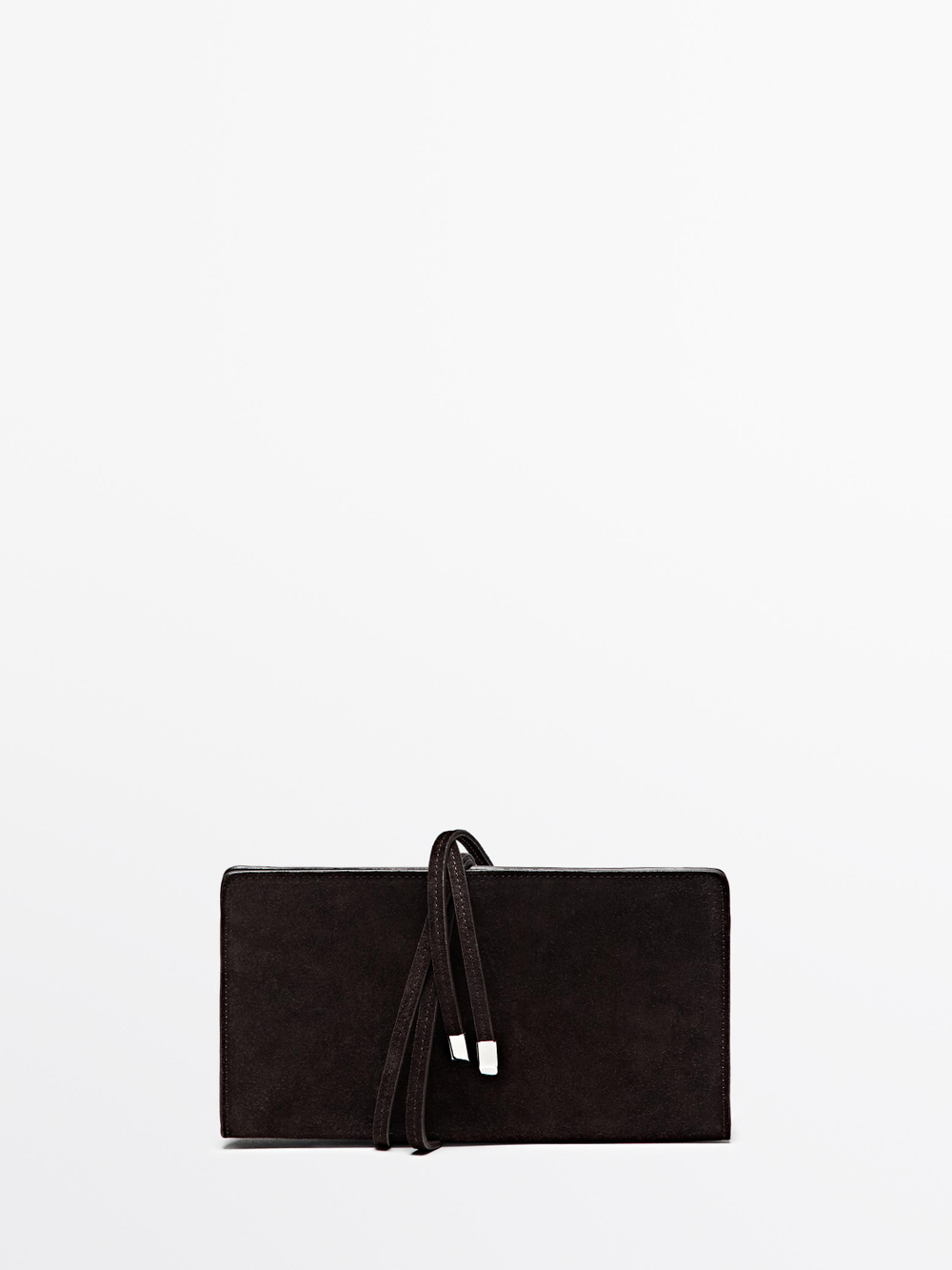 Massimo Dutti Клатч из замши, шоколадный